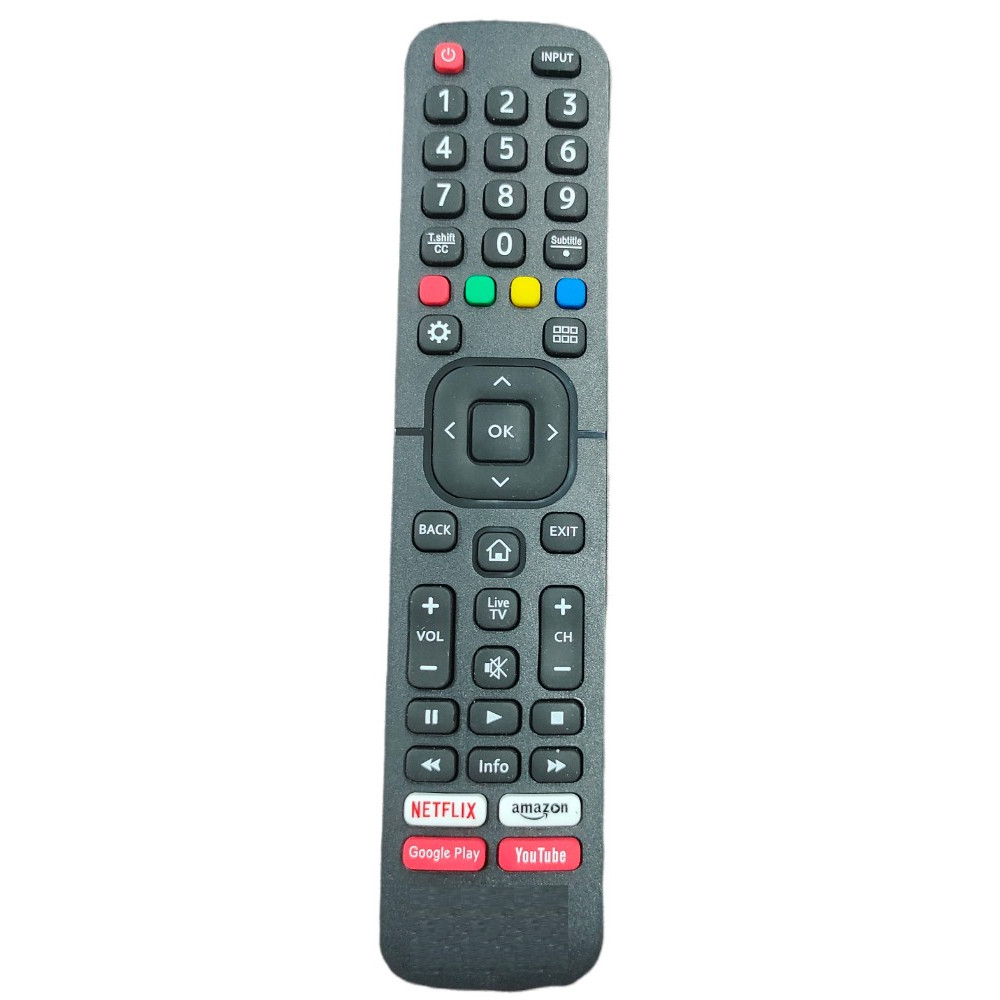 Dropship Remote with YouTube, Netflix and Prime Video (No Voice), Compatible with Vu Smart TV LCD/LED Remote (Exactly Same Remote will Only Work)