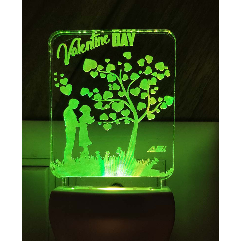 Dropship Valintion Day Multi Color Changing AC Adapter Night Lamp
