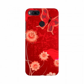 Dropship Redish Butterfly and flower wallpaper Mobile case cover