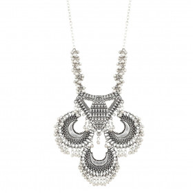 Dropship Designer Boho Tribal Gypsy Silver Necklace