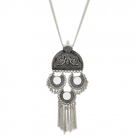 Dropship Afghani Designer Turkish Style Oxidised German Silver Chandbali Necklace Pandent Jewellery