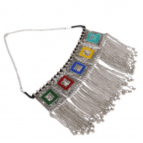 Dropship Boho Afgani Turkish Silver Necklace