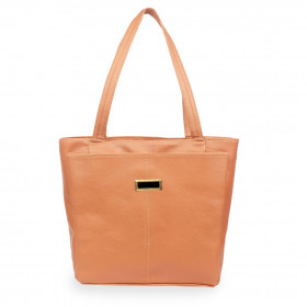 Dropship Women's Faux Synthetic Leather Satchel Bag (Tan)