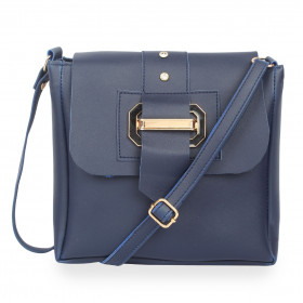 Dropship Women's Faux Synthetic Leather Satchel Bag (Blue)
