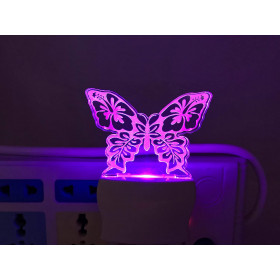 Dropship Multicolor Butterfly Night Lamp (Screwless)