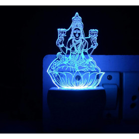 Dropship Multicolor Maa Lakshmi Night Lamp (Screwless)