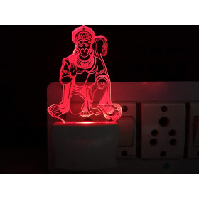 Dropship Multicolor Hanuman Ji Night Lamp (Screwless)