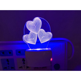 Dropship Multicolor Love You Design With Heart Night Lamp (Screwless)